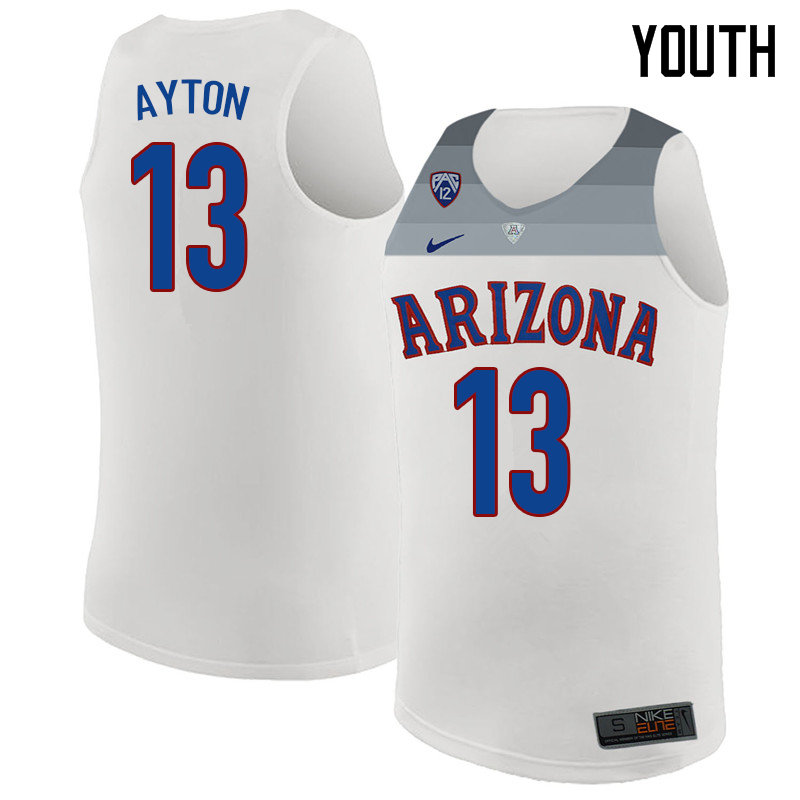 2018 Youth #13 Deandre Ayton Arizona Wildcats College Basketball Jerseys Sale-White